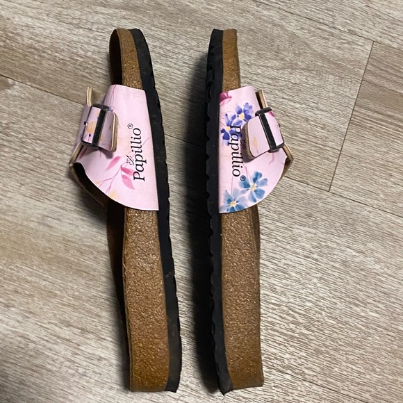 PAPILLIO BY BIRKENSTOCK PINK FLORAL SLIDES SIZE 10 (41) - Picture 6 of 9